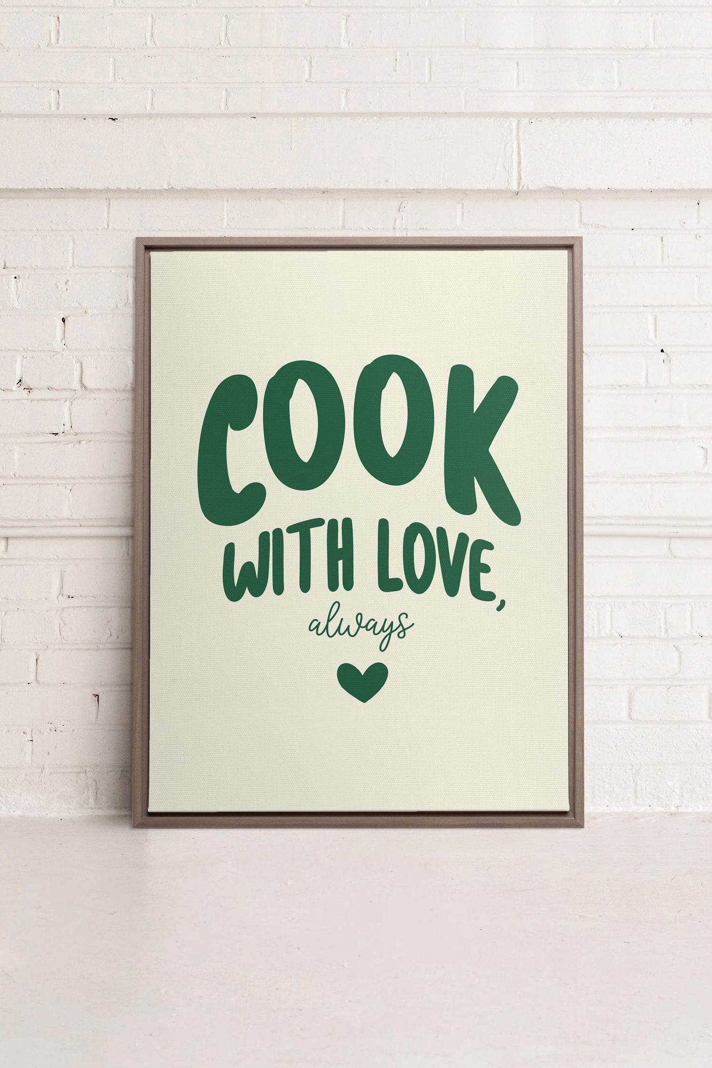 COOK WITH LOVE, Oeuvre sur toile étirée