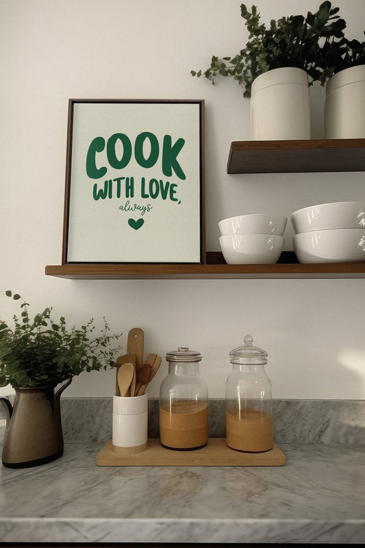 COOK WITH LOVE, Work on stretched canvas